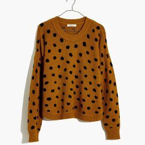 Madewell Painted Spots Leopard Pullover Sweater